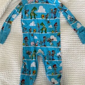 Disney Blue One Piece Footies with Playful Design